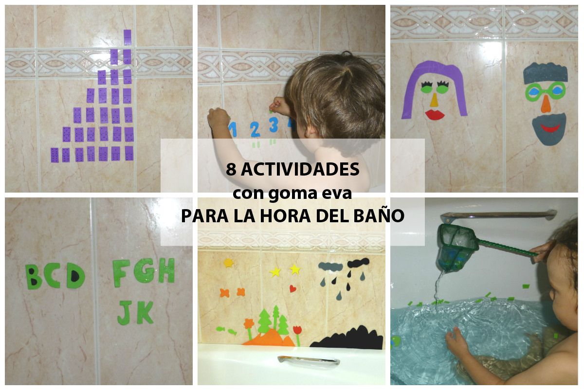 8 actividades con goma eva para la hora del baño